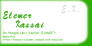 elemer kassai business card